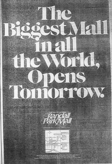 Randall Park Mall Newspaper Ad 1976