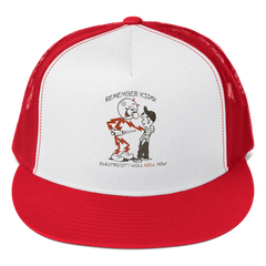 Electricity Kills Trucker Cap