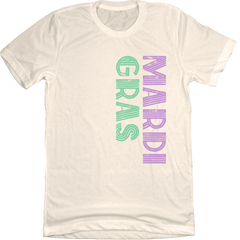 Mardi Gras Art Deco Descending Text Tee Old School Shirts