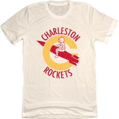 Charleston Rockets Football Original Logo T-shirt Old School Shirts