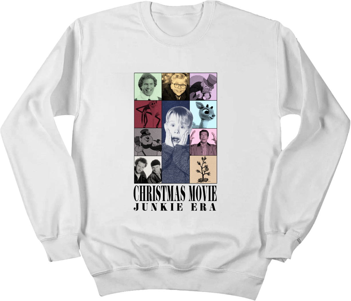 Christmas Movie Era Crewneck Old School Shirts
