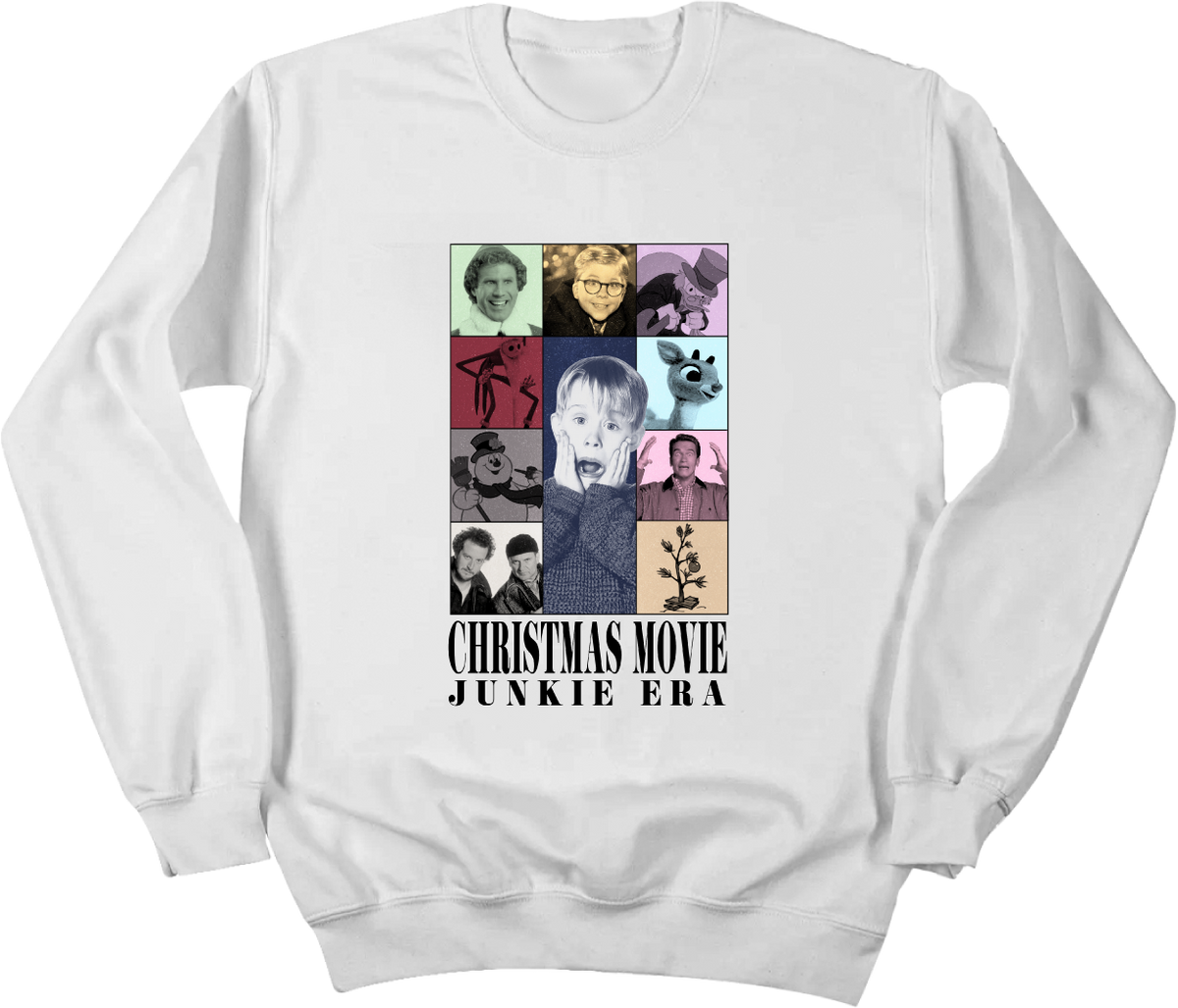 Christmas Movie Era Crewneck Old School Shirts