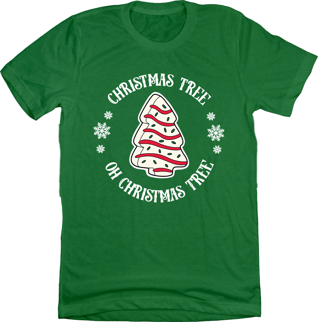 Christmas Tree Cakes, Oh Christmas Tree Cakes Green Tee