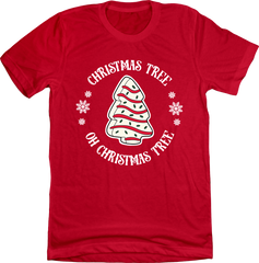 Christmas Tree Cakes, Oh Christmas Tree Cakes Red Tee