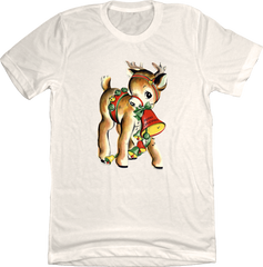 Reindeer With Bell Old School Shirts