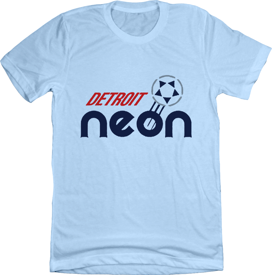 Detroit Neon Soccer CISL light blue T-shirt Old School Shirts