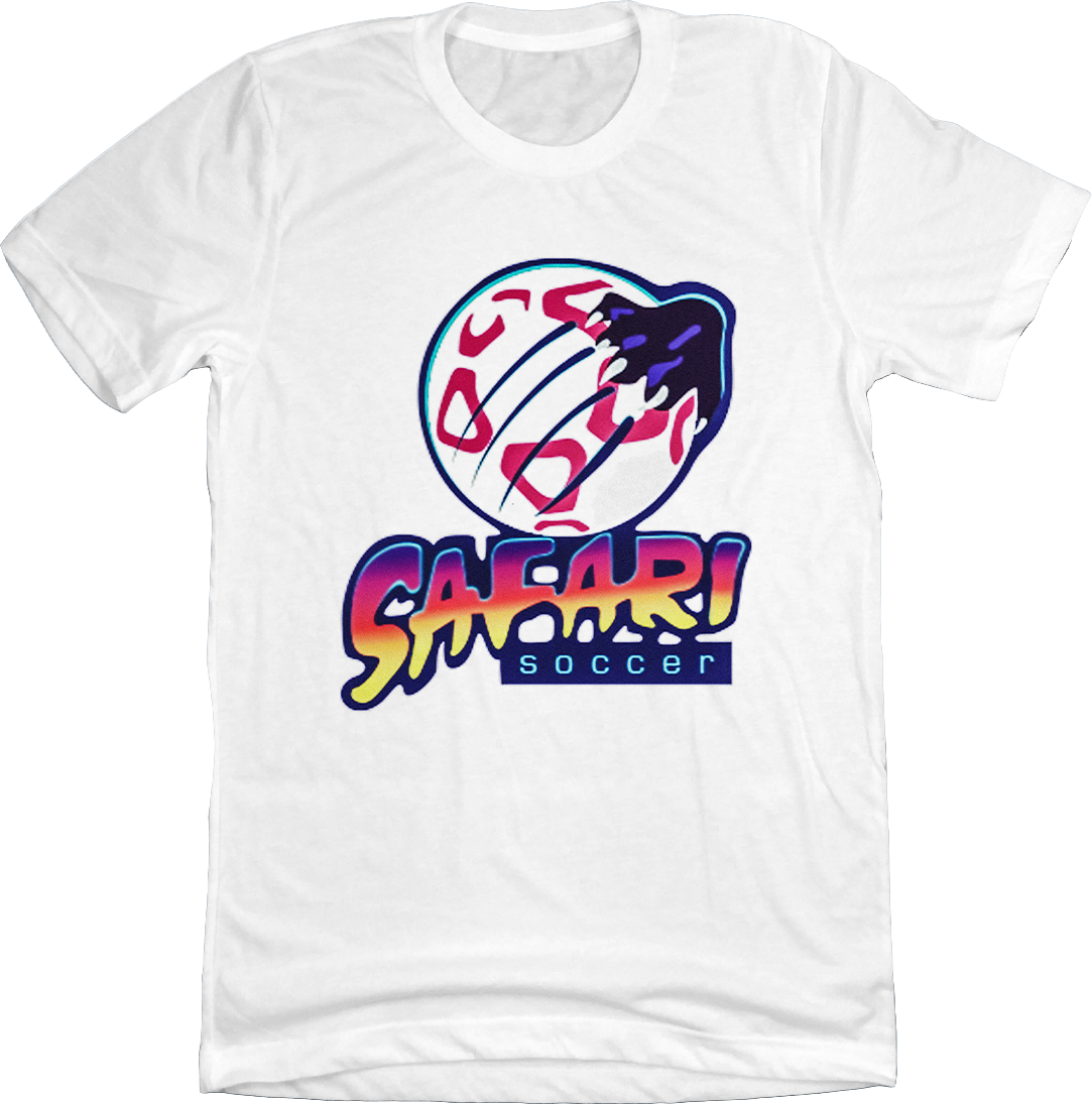 Detroit Safari Soccer CISL White T-shirt Old School Shirts