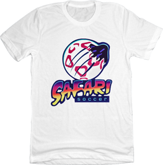Detroit Safari Soccer CISL White T-shirt Old School Shirts