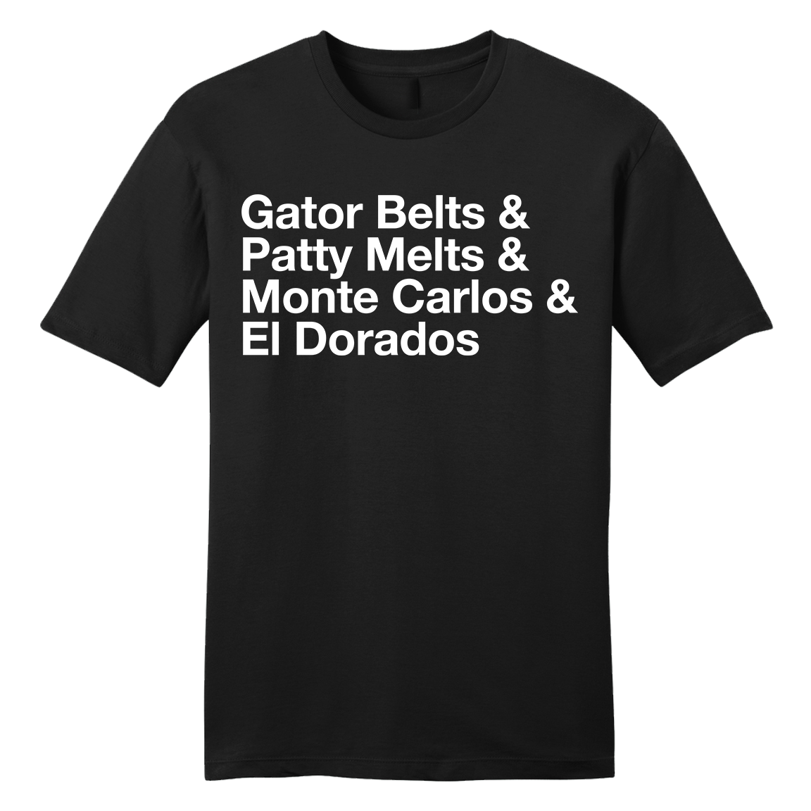 Gator Belts & black T-shirt Old School Shirts