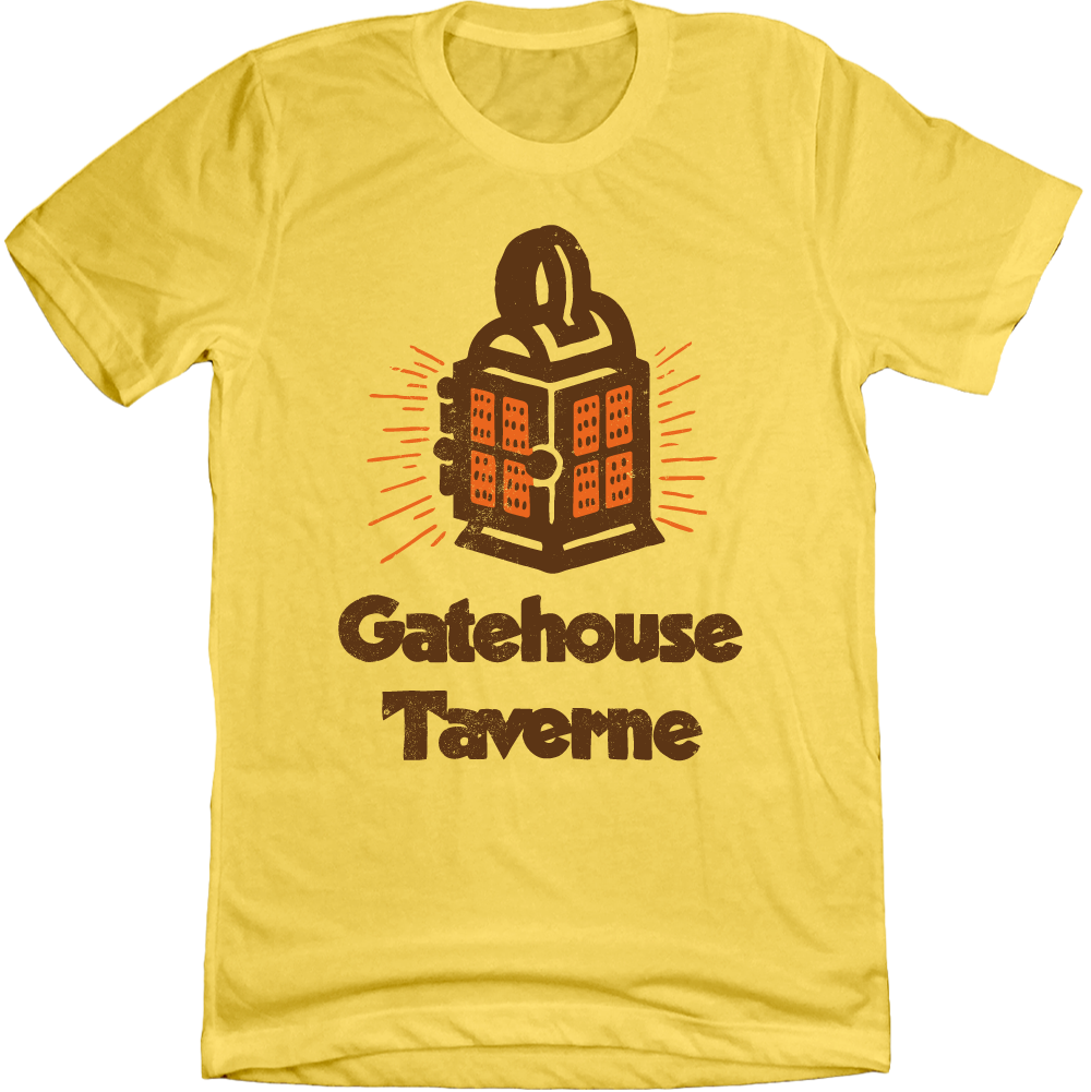 The Gatehouse Taverne yellow T-shirt Old School Shirts