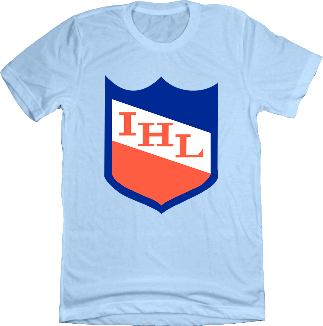 International Hockey League 1970s-1980s Logo blue Old School Shirts