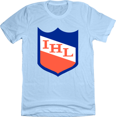 International Hockey League 1970s-1980s Logo blue Old School Shirts
