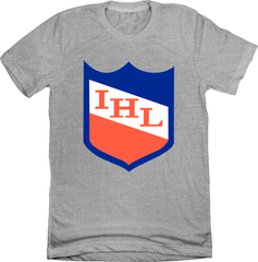 International Hockey League 1970s-1980s Logo grey Old School Shirts
