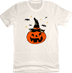Jack-o'-lantern Witches Hat and Bats