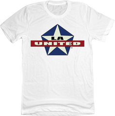 L.A. United Indoor Soccer white T-shirt Old School Shirts