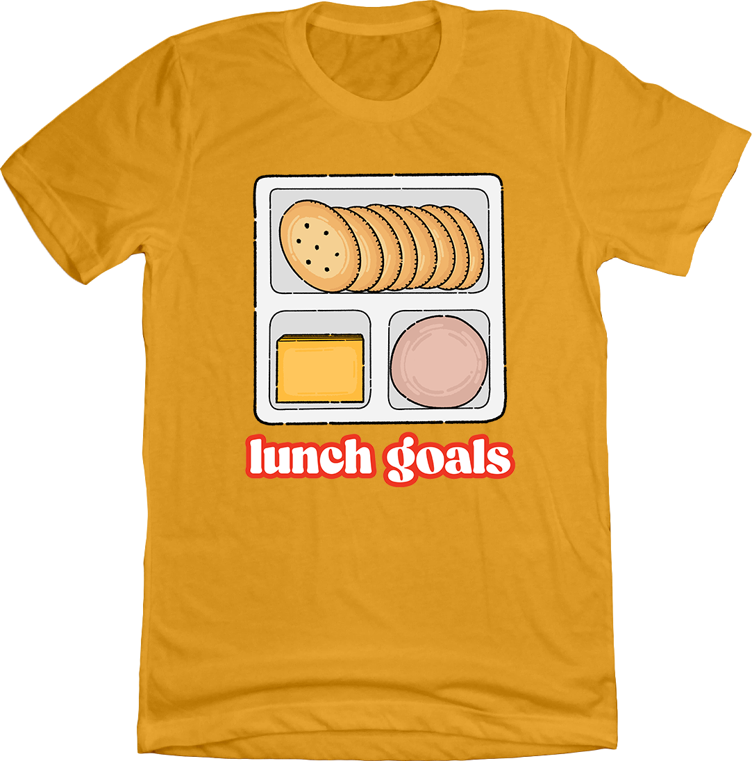 LUNCH GOALS Gold Tee