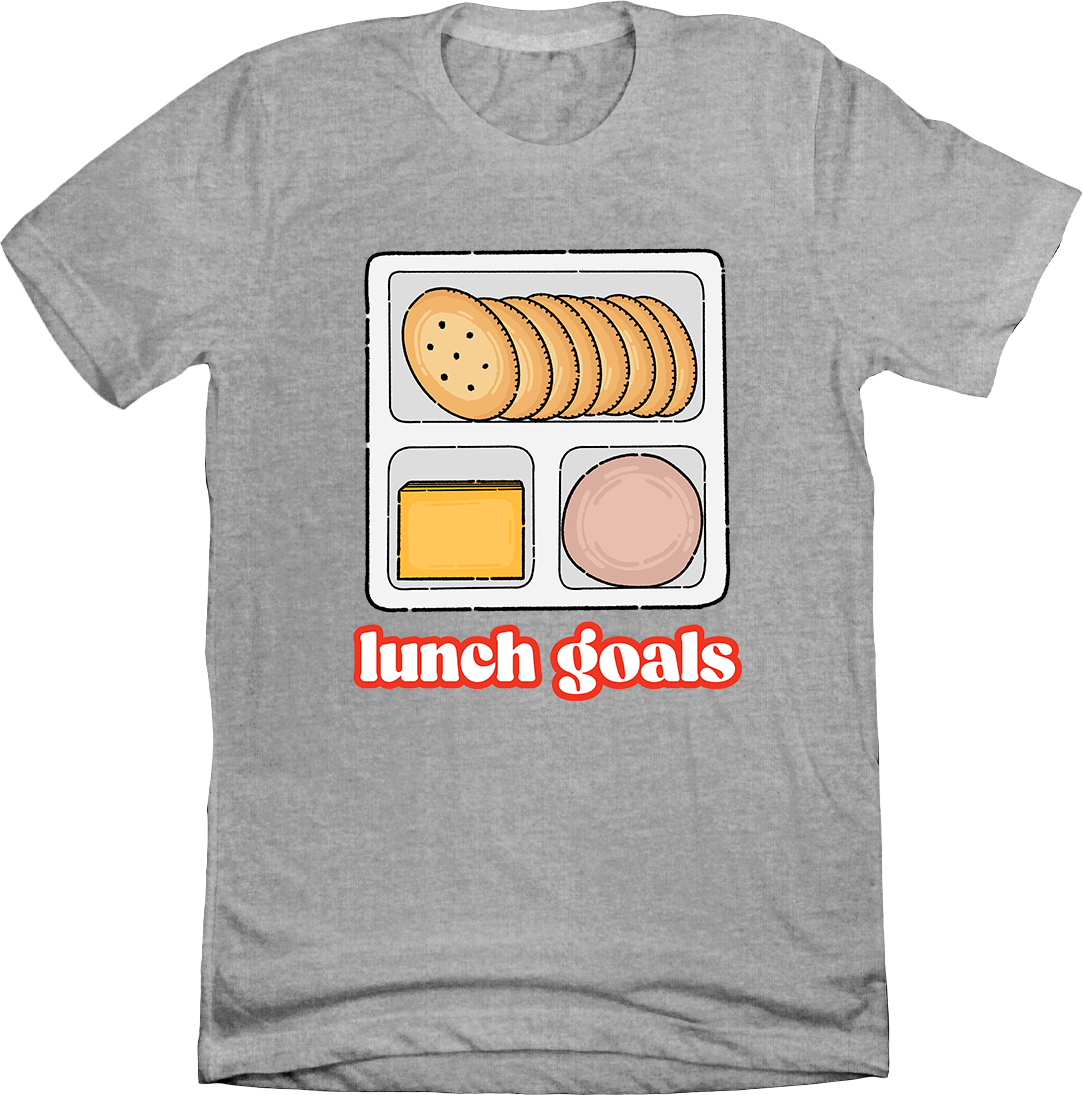 LUNCH GOALS Grey Tee
