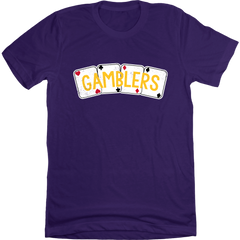 Las Vegas Gamblers purple T-shirt Old School Shirts