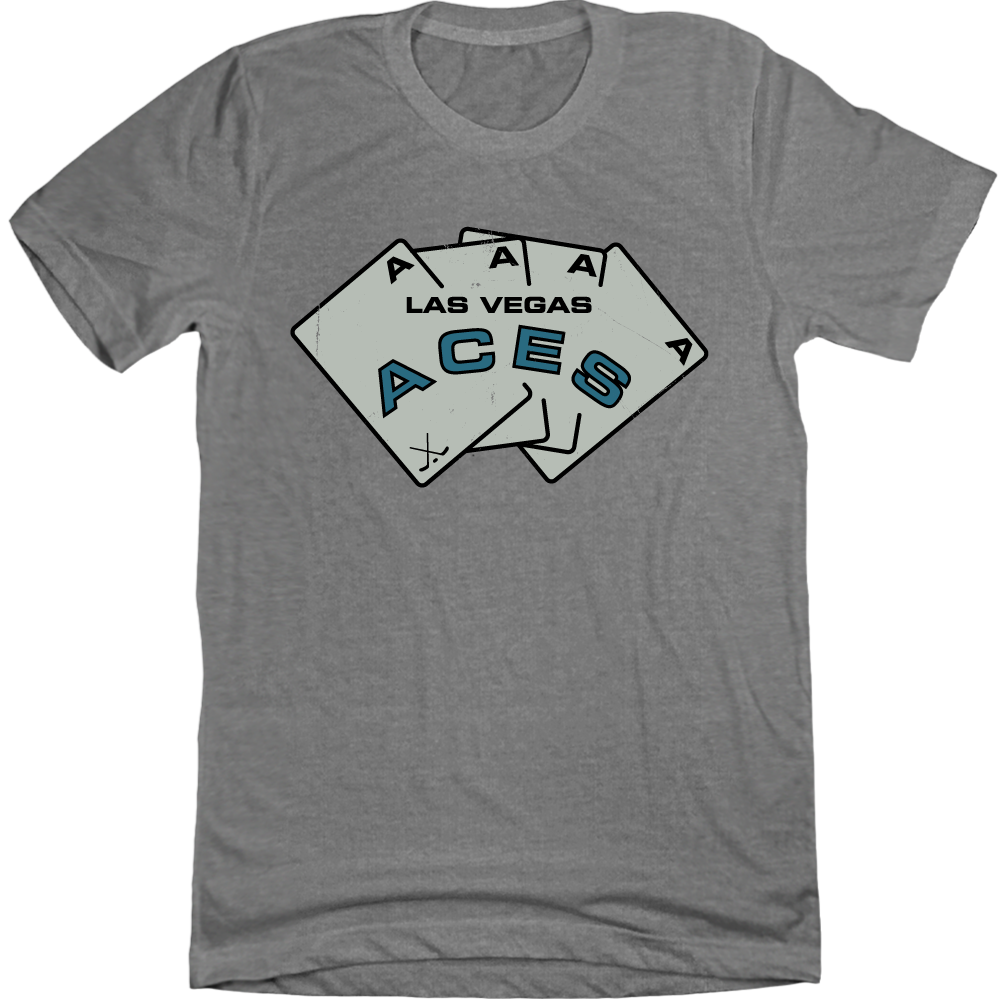 Las Vegas Aces Hockey grey T-shirt Old School Shirts