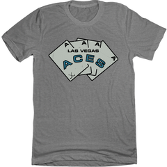 Las Vegas Aces Hockey grey T-shirt Old School Shirts