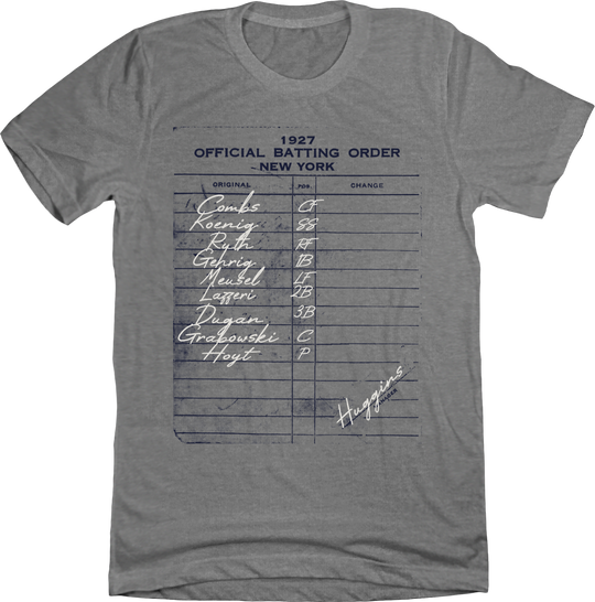 1927 New York Murderer's Row Batting Lineup Tee