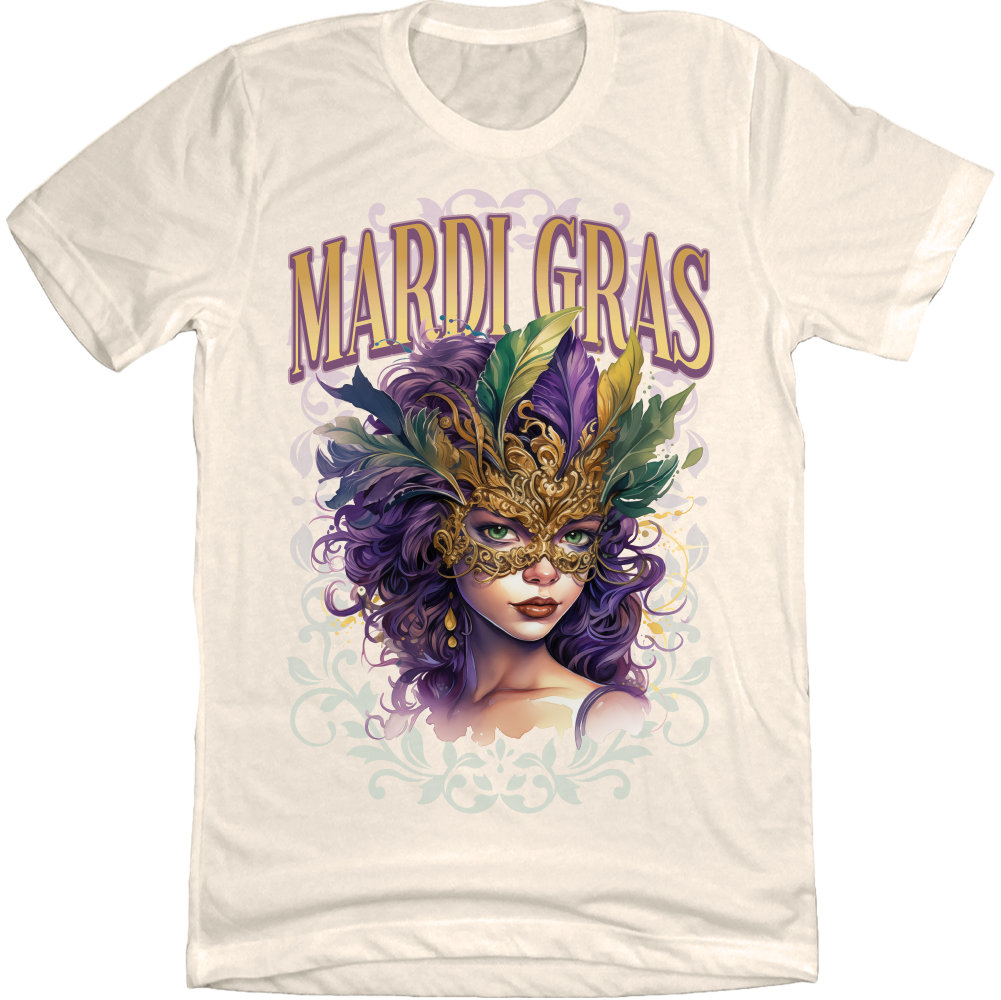 Mardi Gras Costume and Mask Tee Old School Shirts