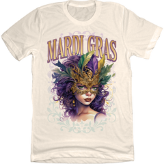 Mardi Gras Costume and Mask Tee Old School Shirts