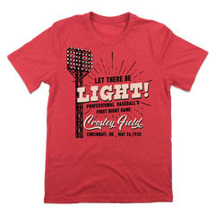 let there be light crosley field unisex tee
