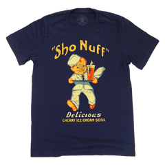 sho nuff ice cream retro unisex navy tee