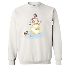 Retro Snowman With Cardinals Sweatshirt