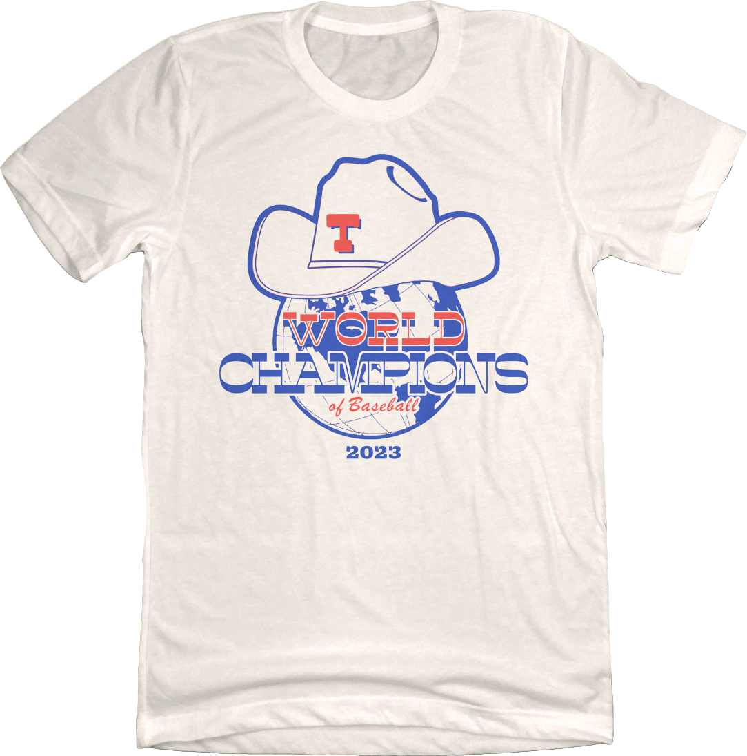 Texas Baseball World Champions 2023 white T-shirt Old School Shirts
