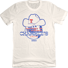 Texas Baseball World Champions 2023 white T-shirt Old School Shirts