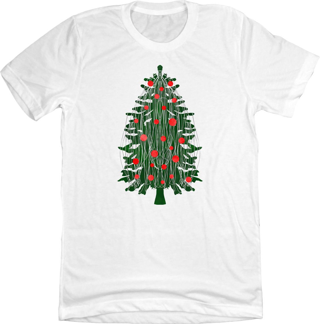 Tinsel Christmas Tree White Tee