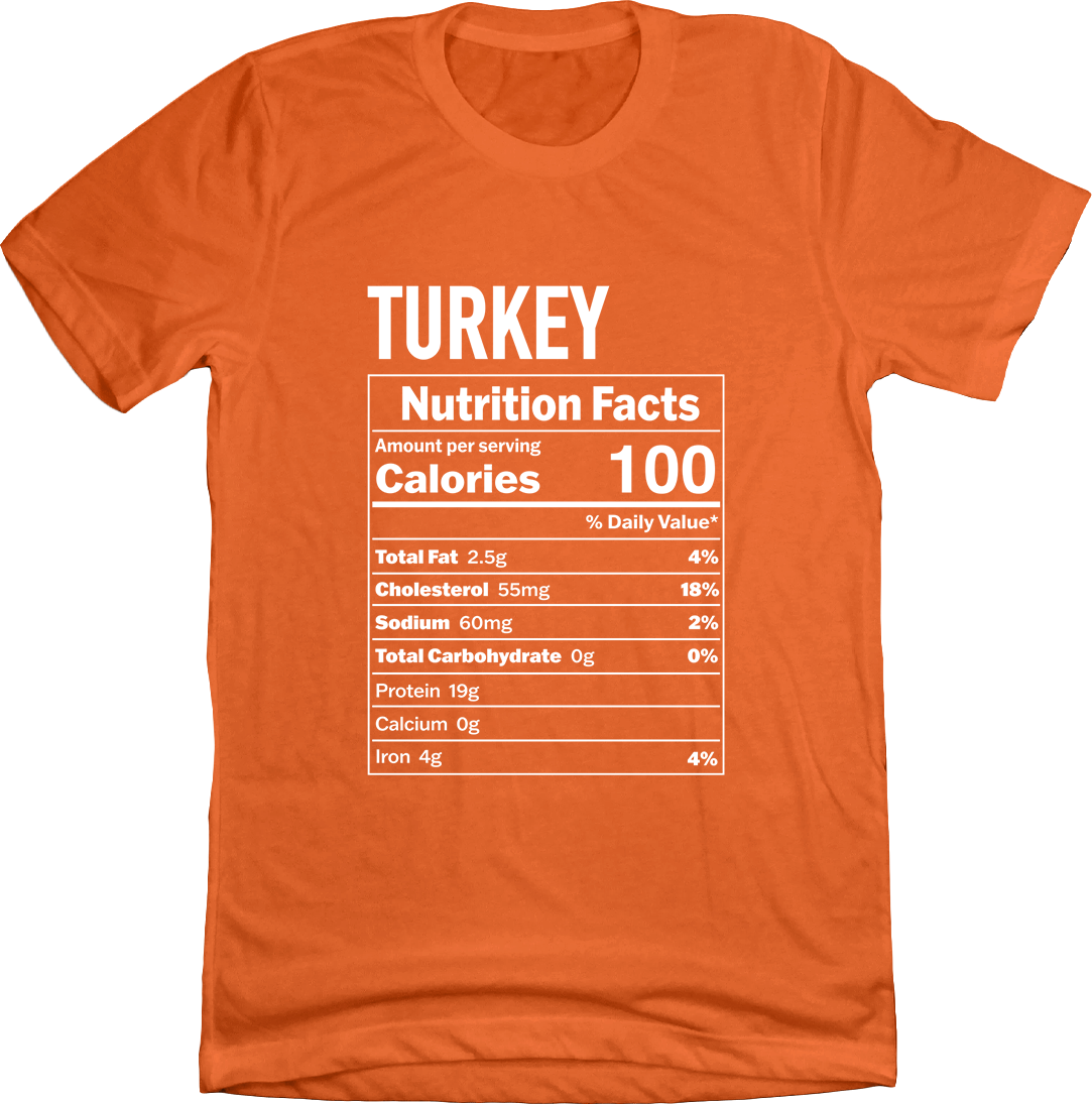 Turkey Ingredients Orange Tee
