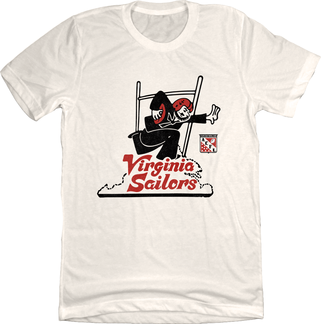 Virginia Sailors Natural White T-shirt Old School Shirts