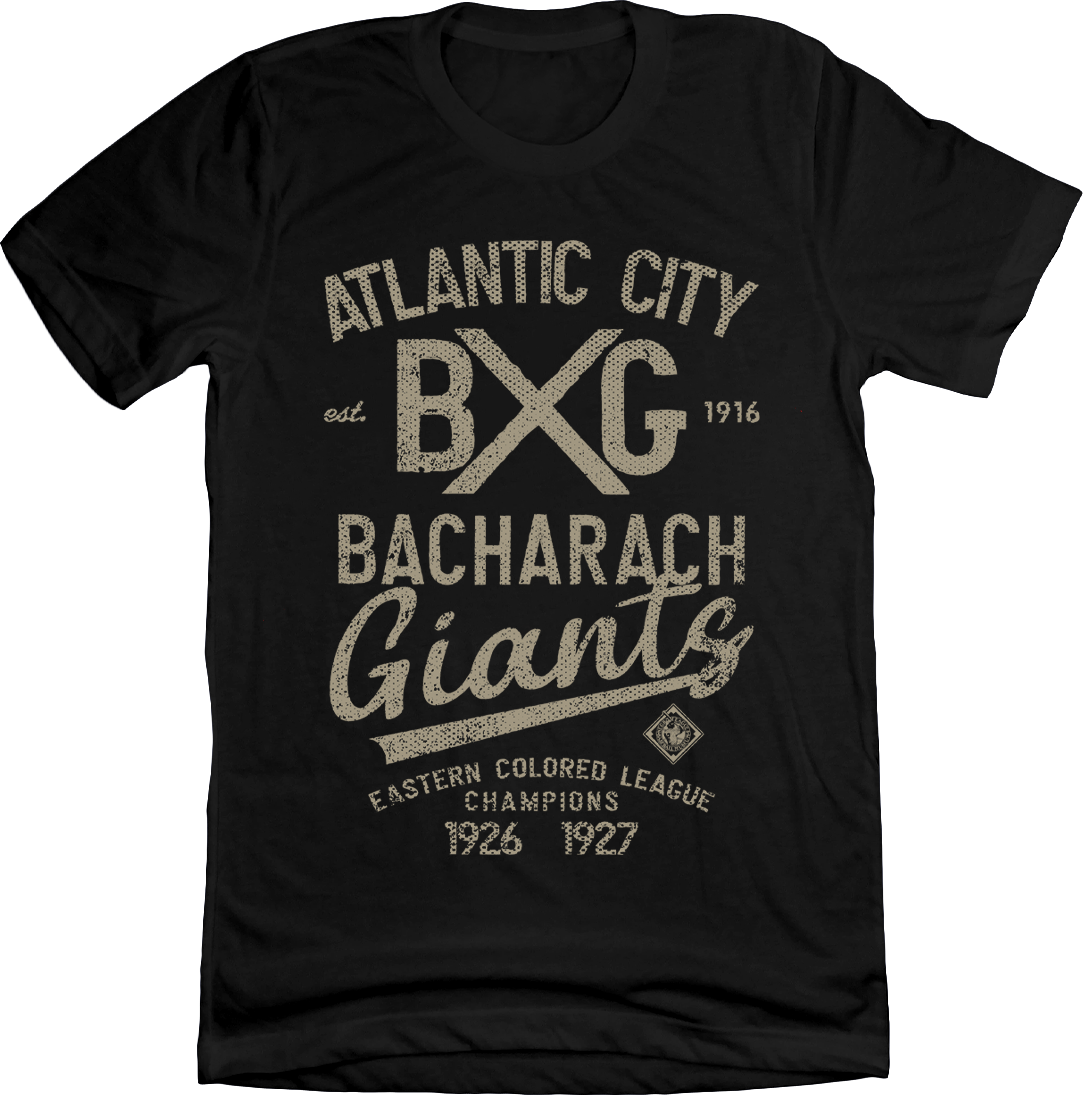 Atlantic City Bacharach Giants black T-shirt Old School Shirts