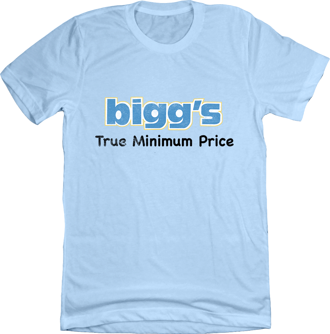 Bigg's True Minimum Price T-shirt Old School Shirts