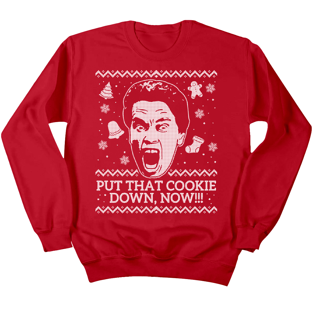 Put That Cookie Down! red crewneck Old School Shirts