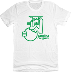 Carolina Cougars Line Logo Old School Shirts white T-shirt