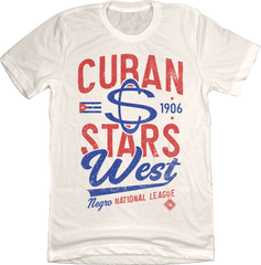 Cuban Stars West Natural White T-shirt Old School Shirts