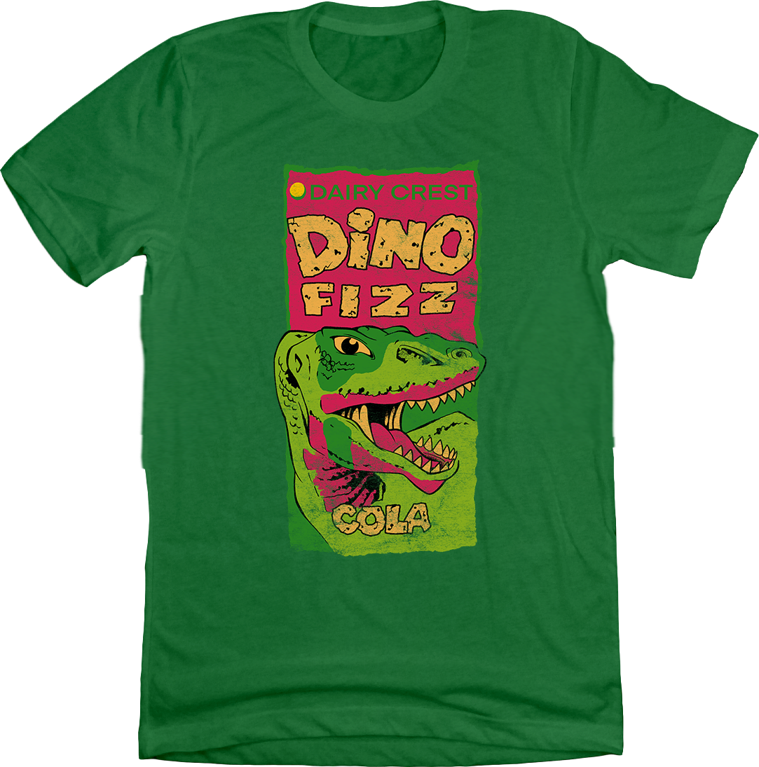 Dairy Crest Dino Fizz Cola Old School Shirts green