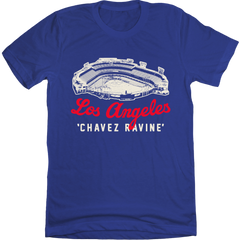 Los Angeles Chavez Ravine blue T-shirt Old School Shirts