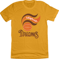 California Dreams Basketball Gold Unisex Tee