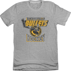 Jacksonville Bullets Hockey Grey Tee