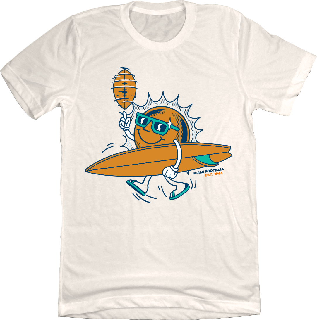 Miami Football Sun & Surfboard Old School Shirts