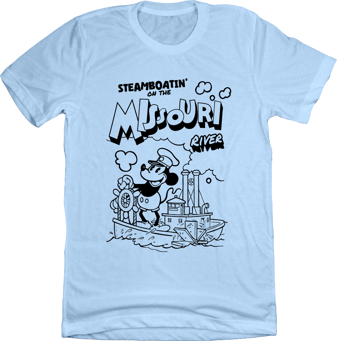 Steamboatin' on the Missouri Steamboat Willie Old School Shirts
