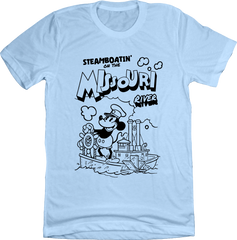 Steamboatin' on the Missouri Steamboat Willie Old School Shirts