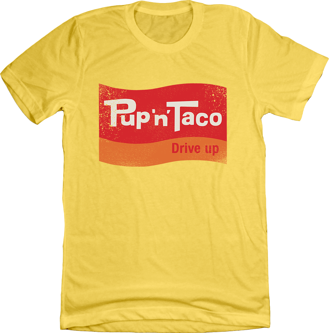 Pup 'n' Taco T-shirt Yellow Old School Shirts