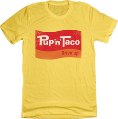 Pup 'n' Taco T-shirt Yellow Old School Shirts  