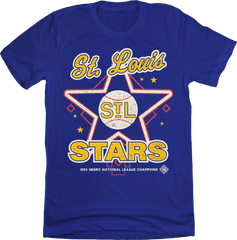 St. Louis Stars Negro Leagues  1930 Champs blue T-shirt Old School Shirts